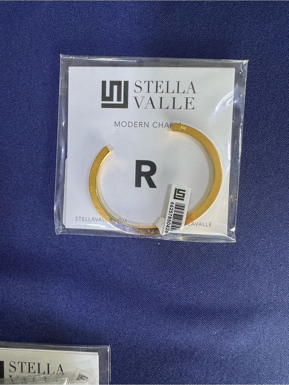 Stella Valle “R” Gold Cuff Bracelet - Modern Minimalist